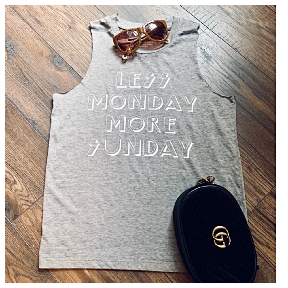 ✨LAST ONE ✨LESS MONDAY MORE SUNDAY Graphic Tank - Picture 2 of 6